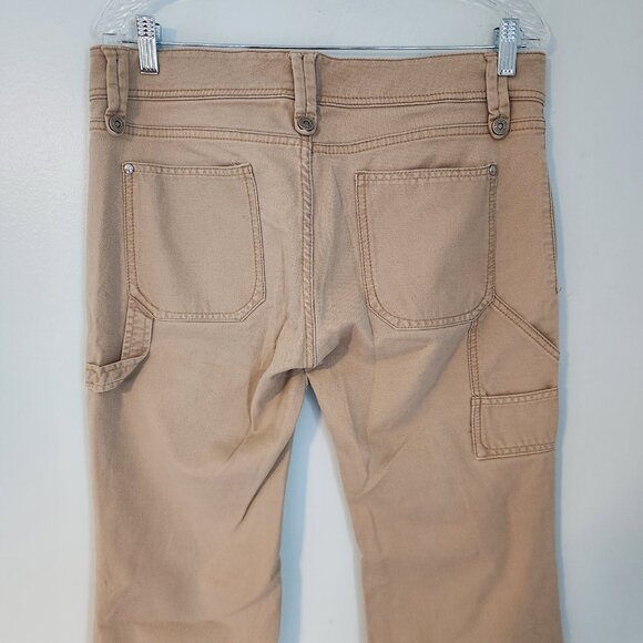 Gap Low Rise Stretch Jeans Flare Leg Carpenter Cargo Y2K Womens Size 8 EUC - Picture 6 of 16